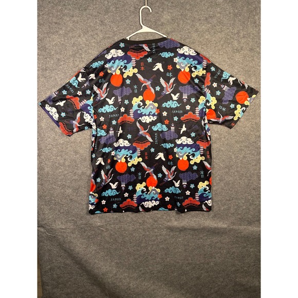 Fresh Prints of Tokyo Shirt 5XL Graphic‎ Asian Japan Crane Clouds Sun Black - Picture 5 of 5
